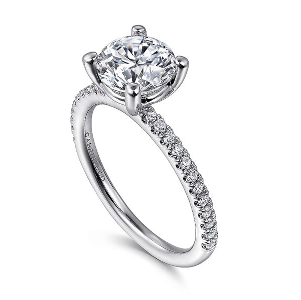 Gabriel Evelyn 0.18 CTW Diamond Engagement Ring Setting in 14K White Gold