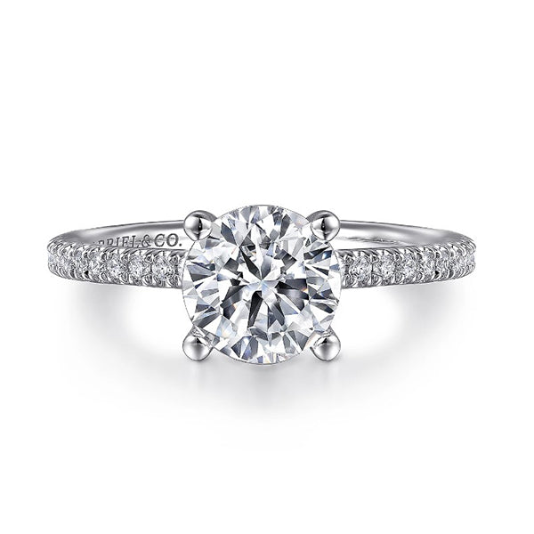 Gabriel Evelyn 0.18 CTW Diamond Engagement Ring Setting in 14K White Gold