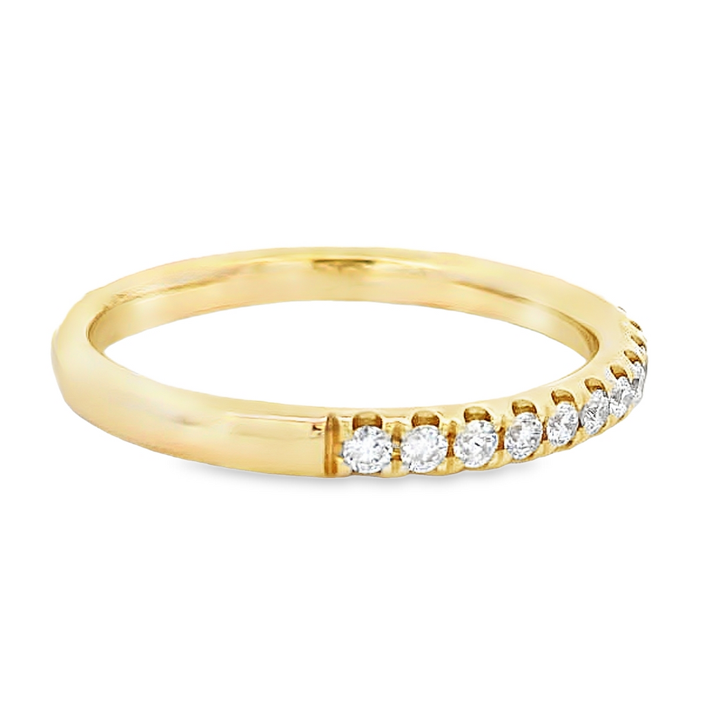 14K Yellow Gold Classic Diamond Band – 0.25 CTW