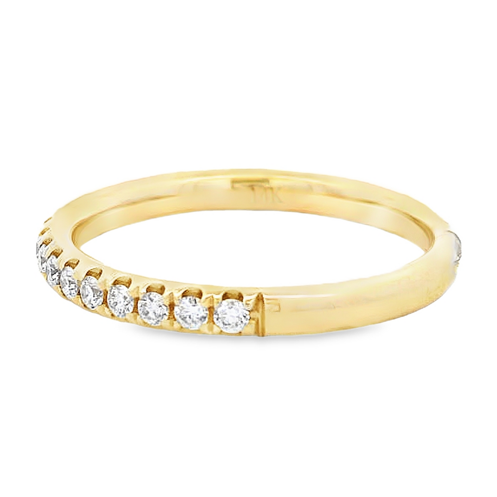 14K Yellow Gold Classic Diamond Band – 0.25 CTW