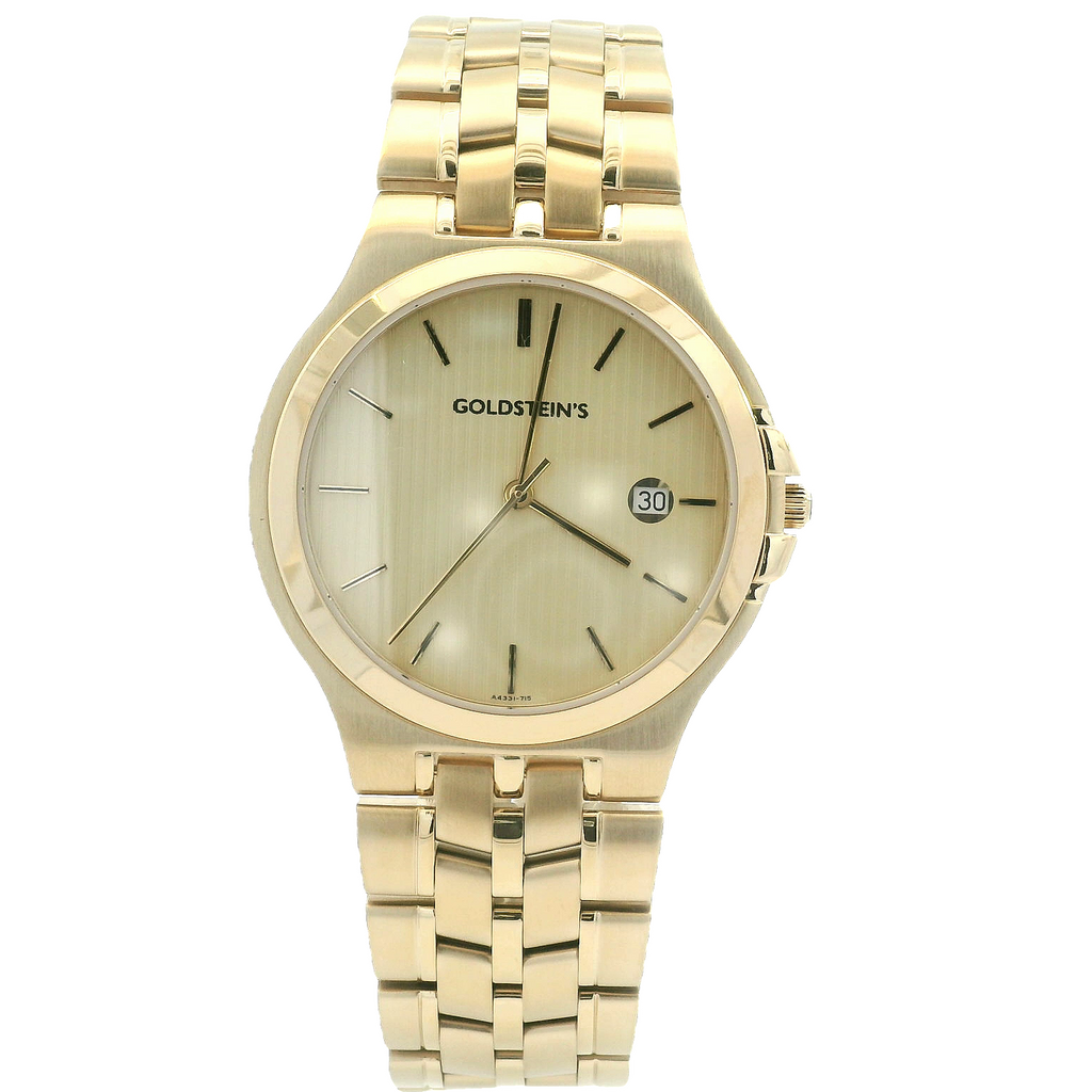 Gold Tone Stainless Steel Men’s Watch – Champagne Dial 41mm