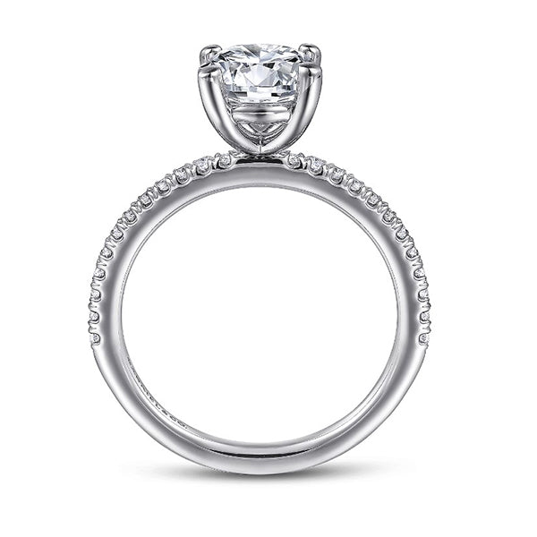 Gabriel Evelyn 0.18 CTW Diamond Engagement Ring Setting in 14K White Gold