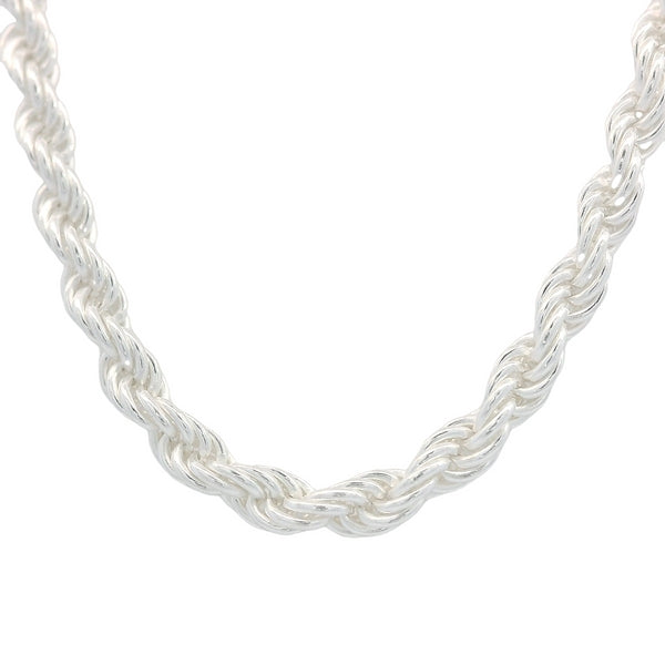 Sterling Silver Rope Chain Necklace – 2.5mm, 25